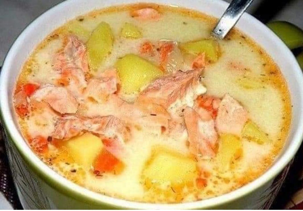 Супчик с копчёной курицей