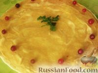 Блинный пирог с курицей