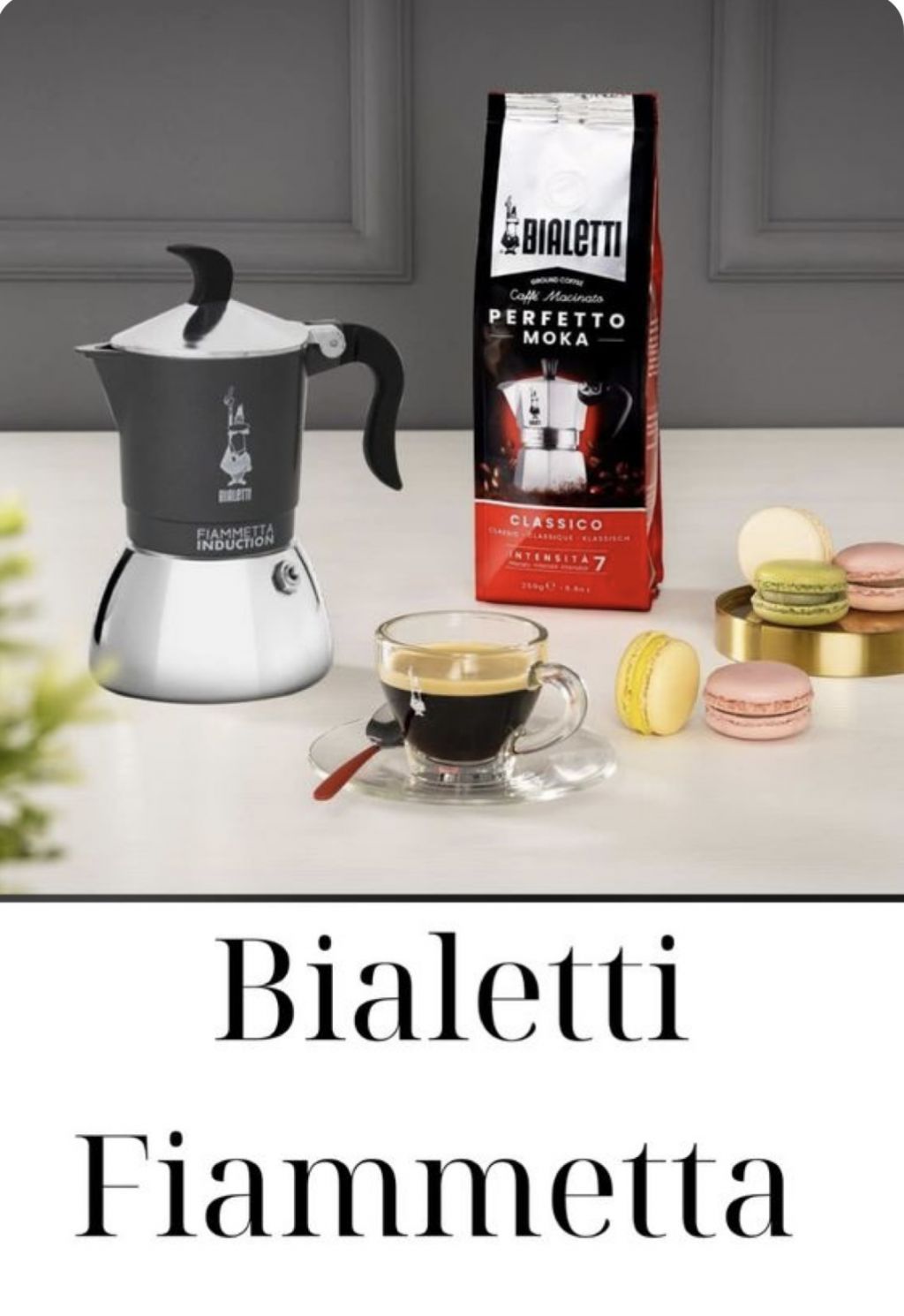 Bialetti Fiammetta Induction dzbanek do kawy, aluminium, stal, czarny, 4 filiżanki