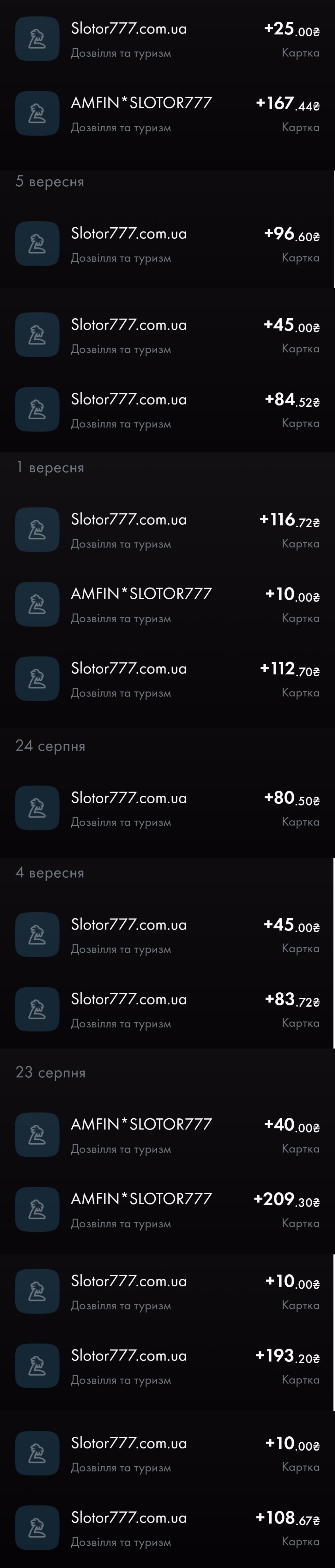 +350 грн від Slotor 777, на смаколик